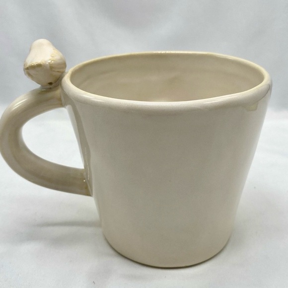 Pottery Barn 1 Ceramic Bird Nest Mug - Cream and Blue - Picture 5 of 10